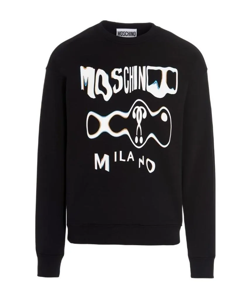Glitch-Effect Logo Sweatshirt