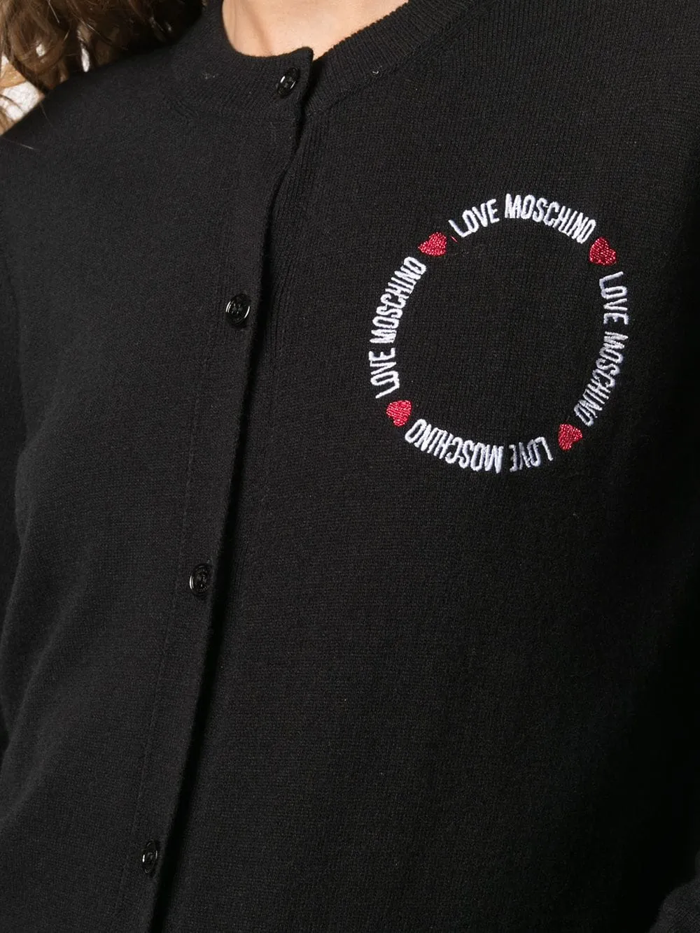 Logo Embroidered Cardigan