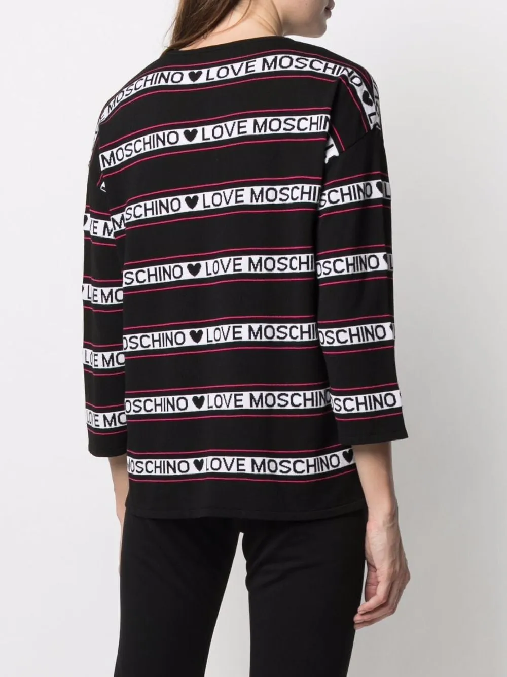 Inlaid Logo Nine-Cent Sleeve Pullover