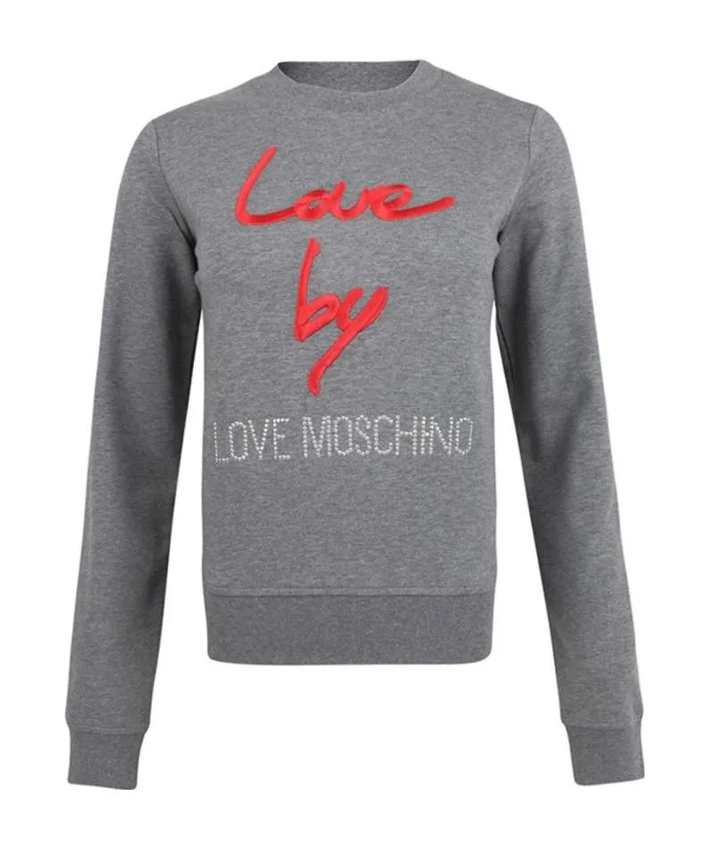 Letter Printed Round Neck Sweater