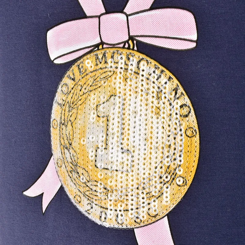 Medal Printed Round-Neck Short-Sleeved T-Shirt