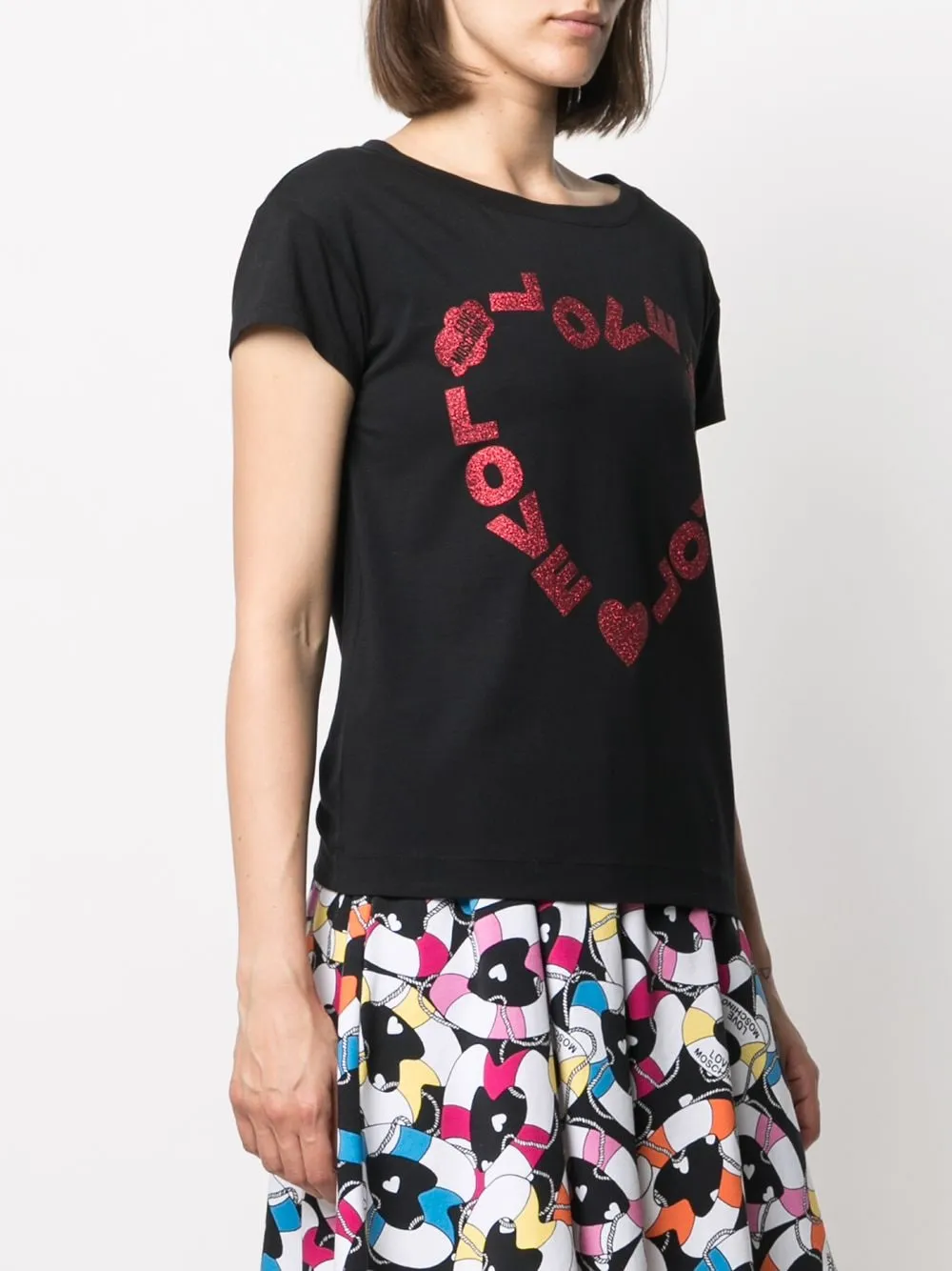 Heart-Shaped Printed T-Shirt