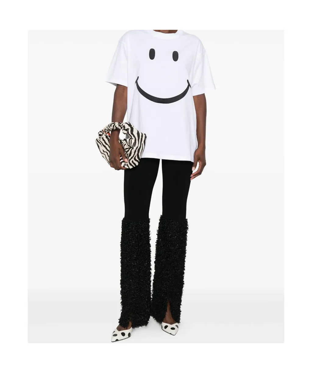Smiley-Print Cotton T-Shirt