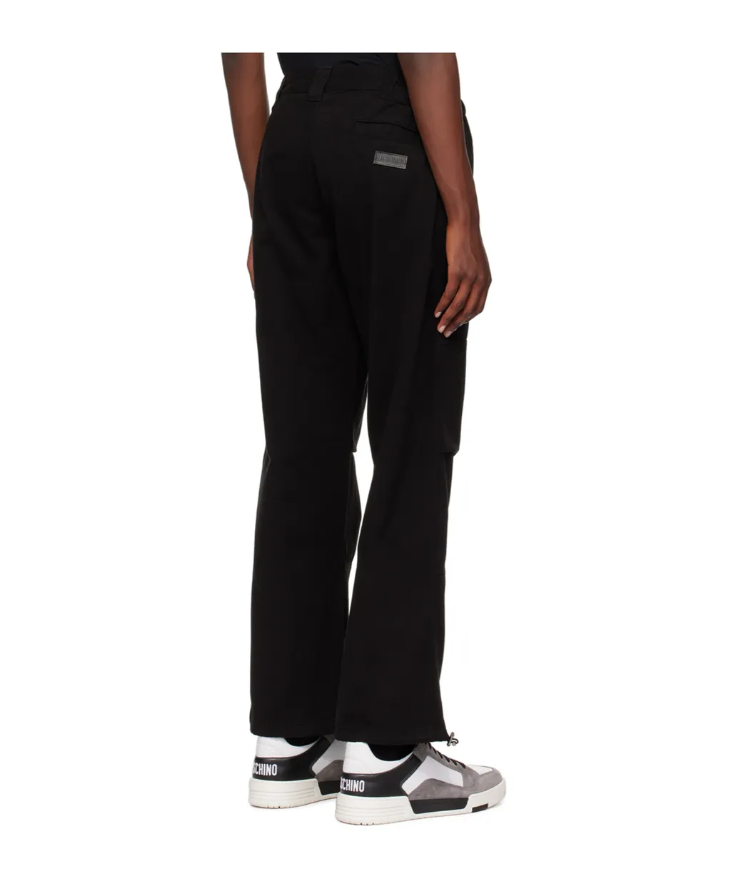 Moschino Tapered-Leg Drawstring Ankles Cargo Trousers