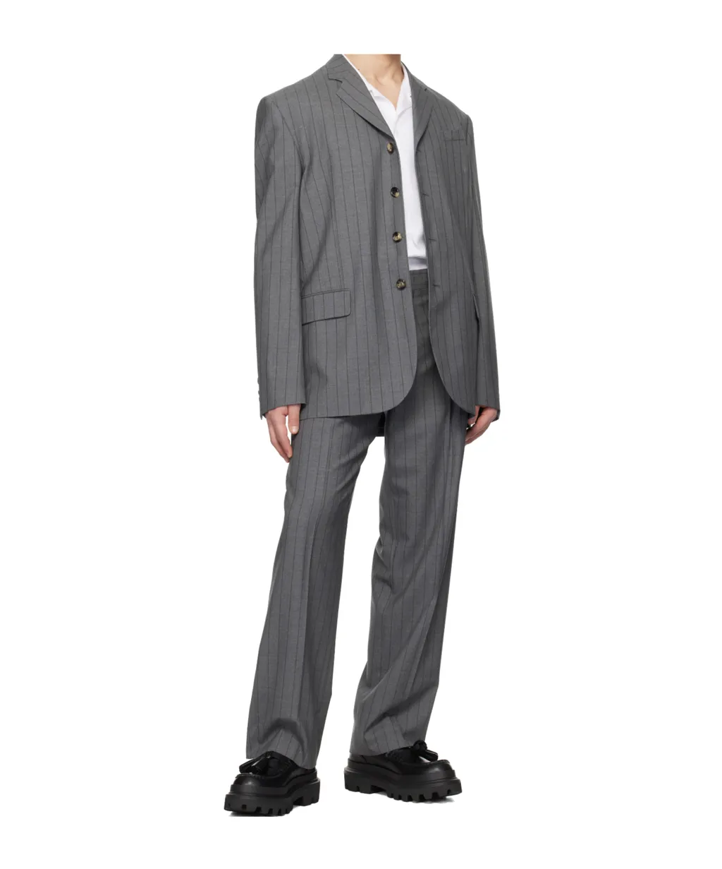 Wool Pinstripe Trousers