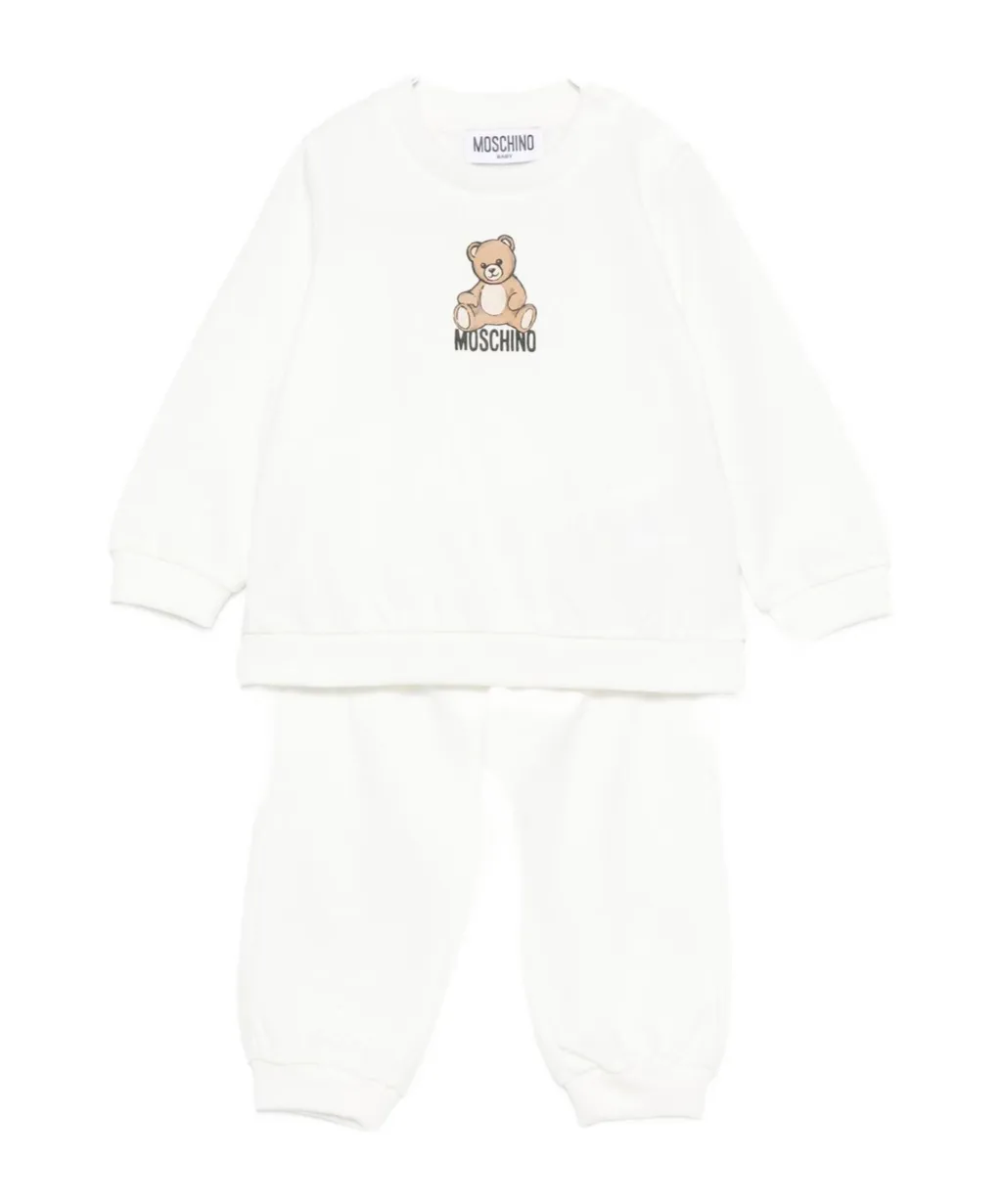 Teddy Bear Print Tracksuit Set