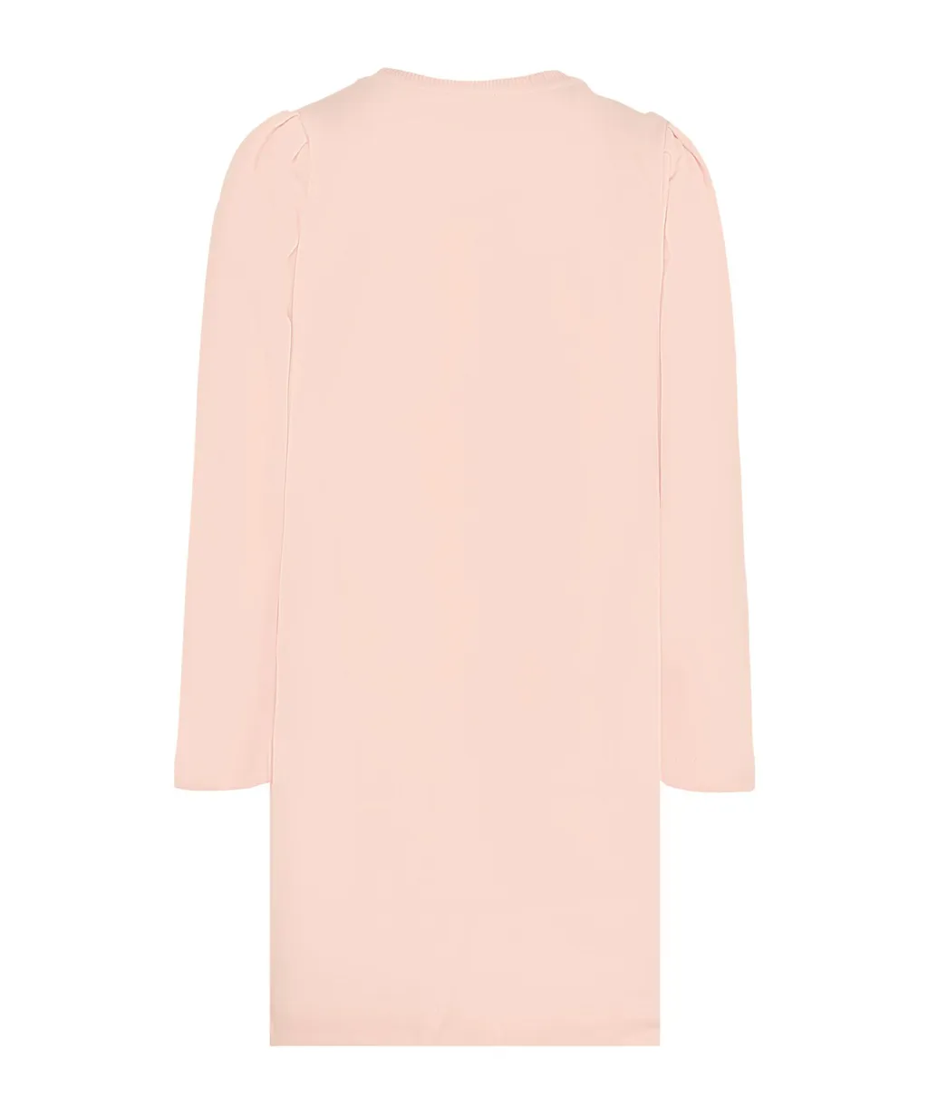 Teddy-Print Puff-Sleeve Dress