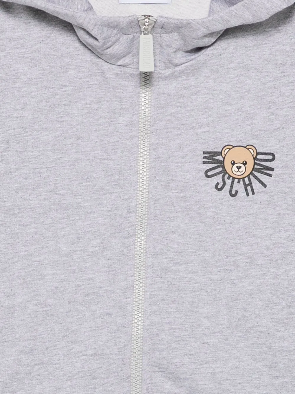 Teddy-Print Zip-Up Hoodie