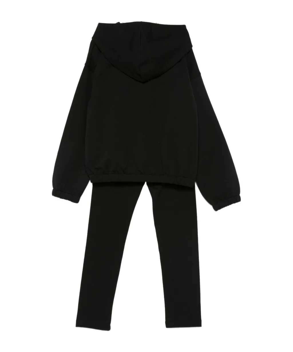 Teddy Print Drawstring Tracksuit