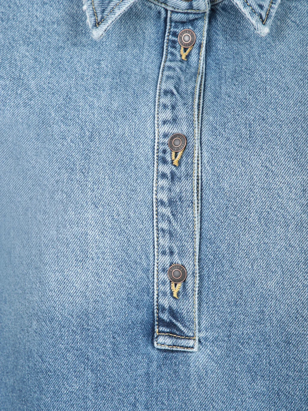 Short Sleeved Mini Denim Dress