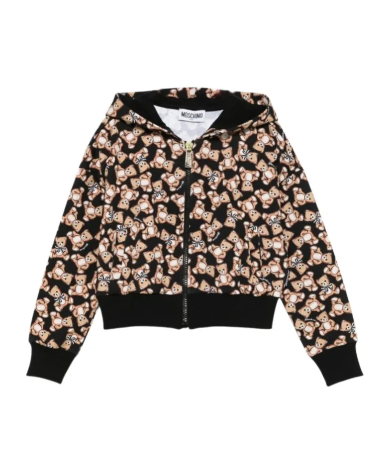 All-Over Printed Zipped Hoodie