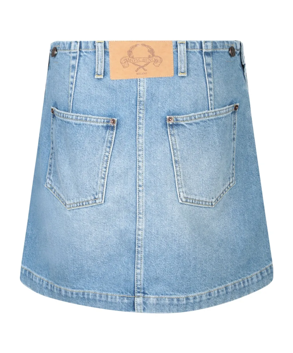 Laurel Crown Label Denim Mini Skirt