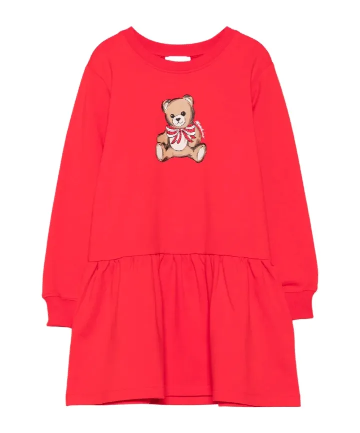 Teddy Printed Long-Sleeved Dress