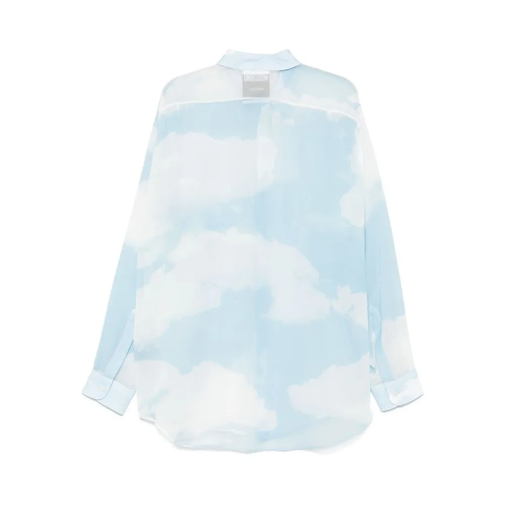 Long Sleeved Cloud Printed Shirt