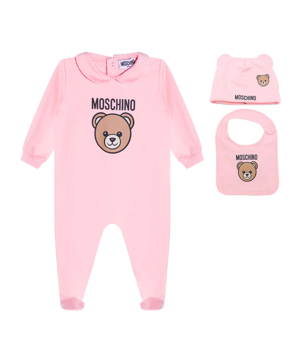 Bear-Logo Babygrow Gift Set