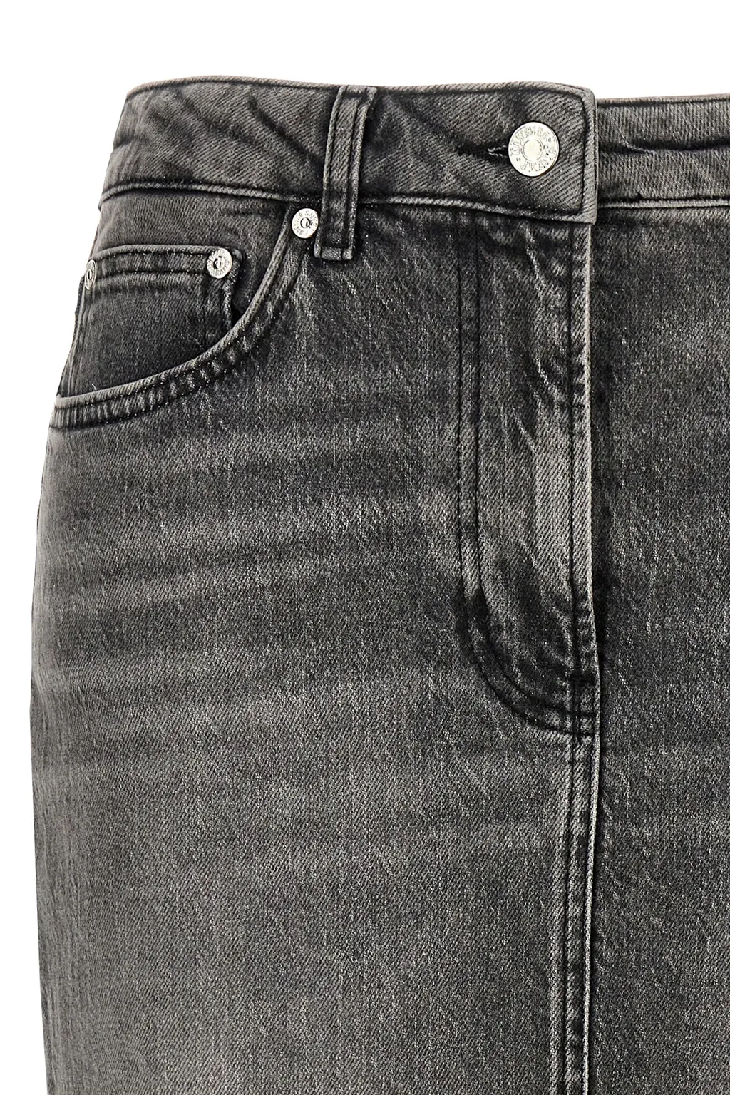 Jeans Side Slit Denim Skirt