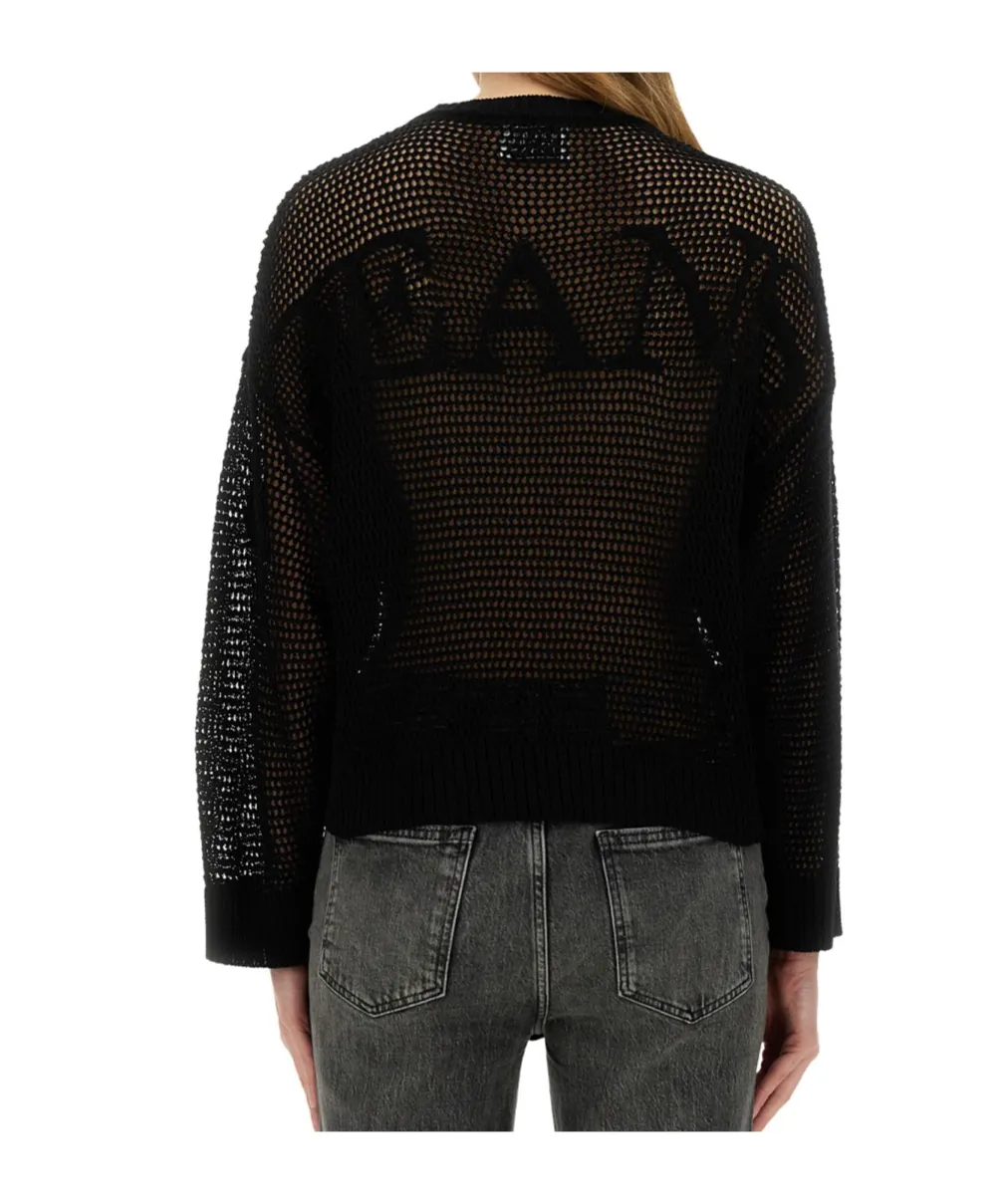 Open Knitted Crewneck Jumper