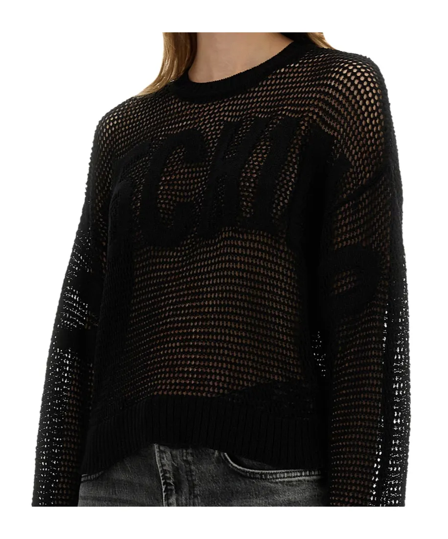 Open Knitted Crewneck Jumper