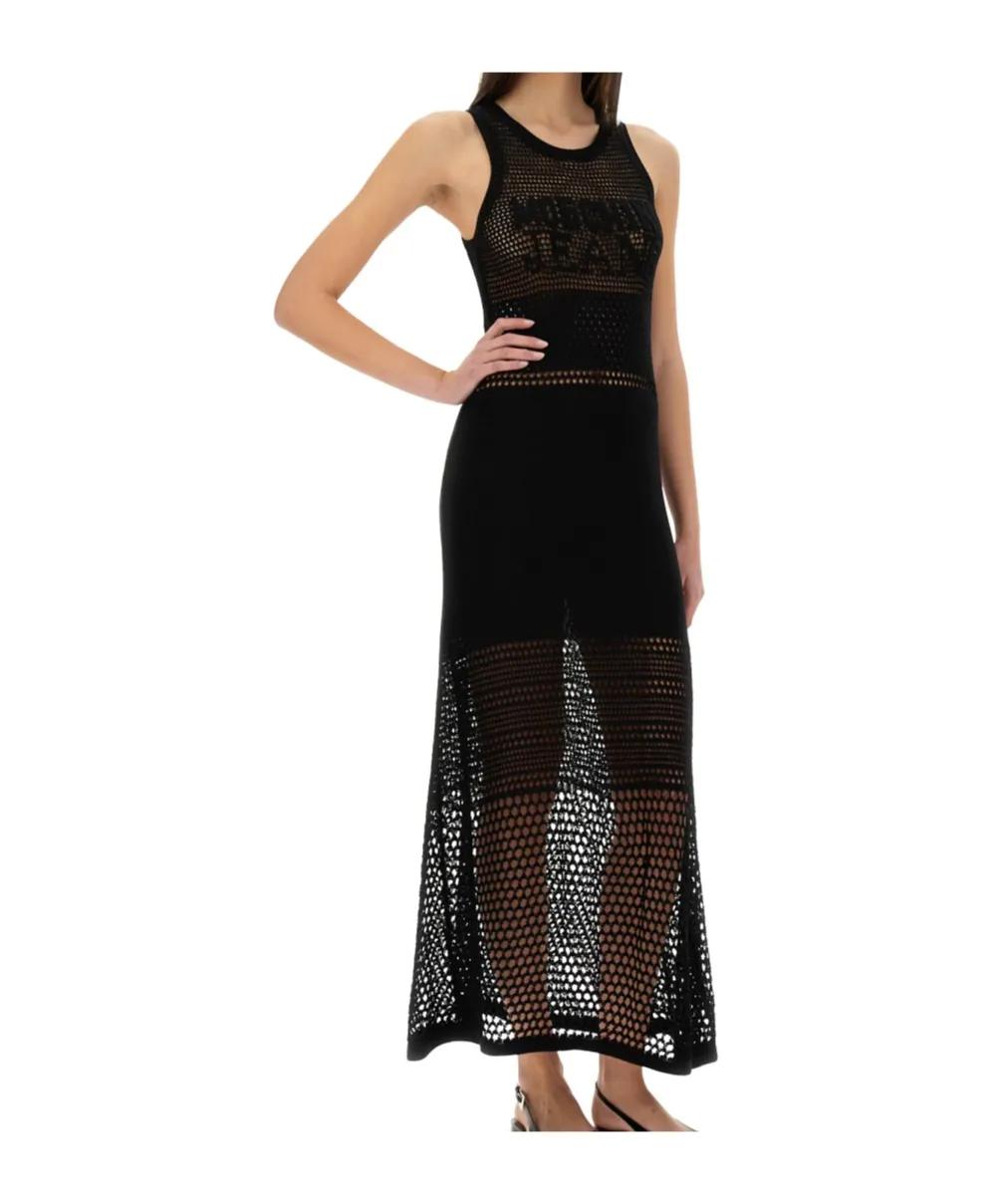 Mesh Dress With Logo