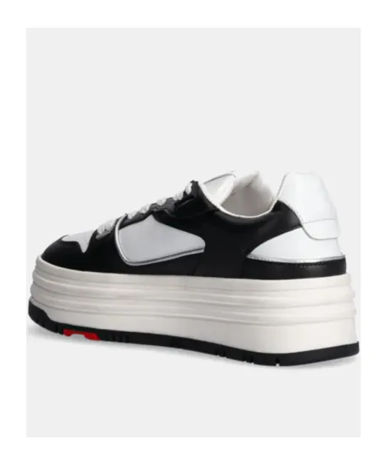 Heart-Print Lace-Up Sneakers