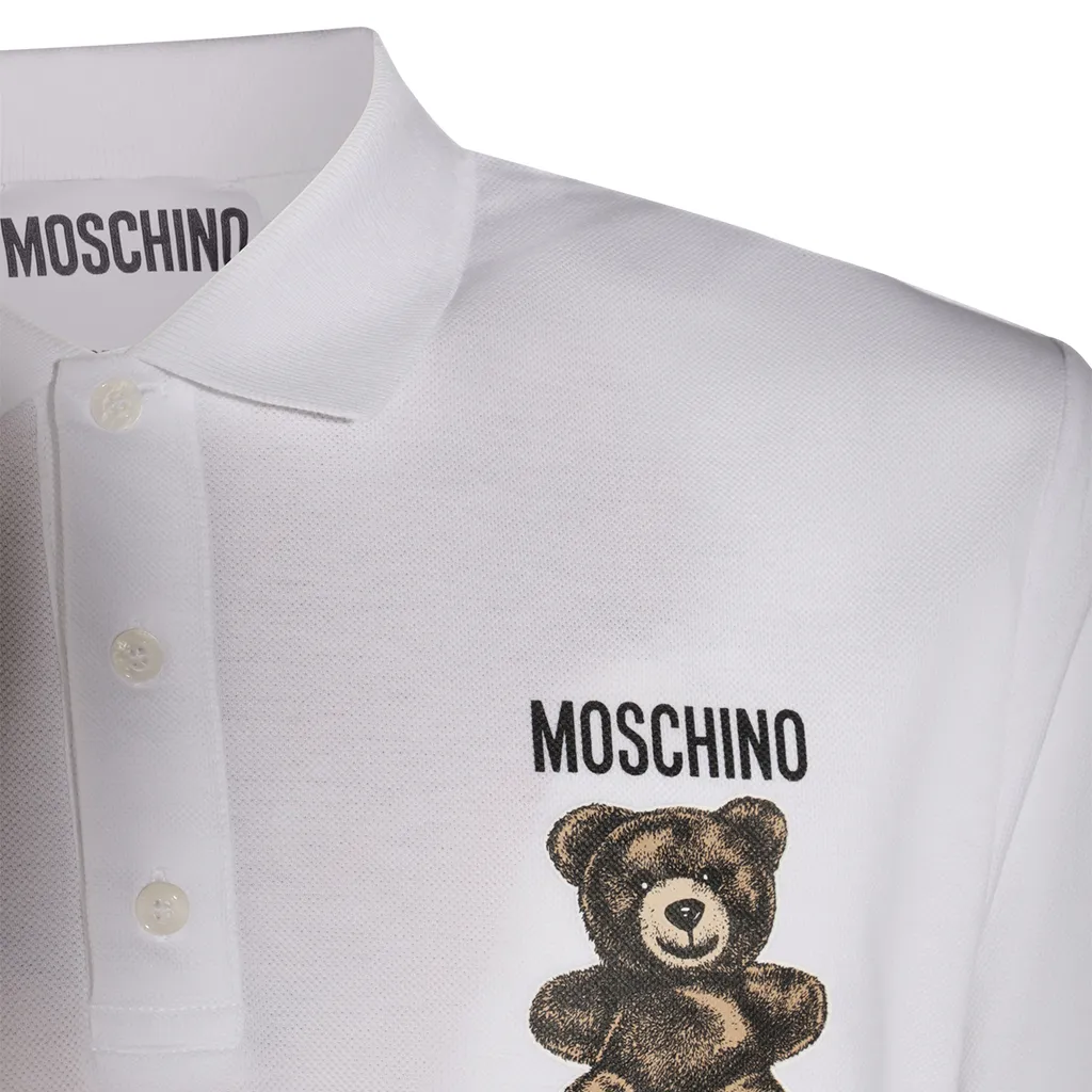 Teddy Bear Printed Short-Sleeved Polo