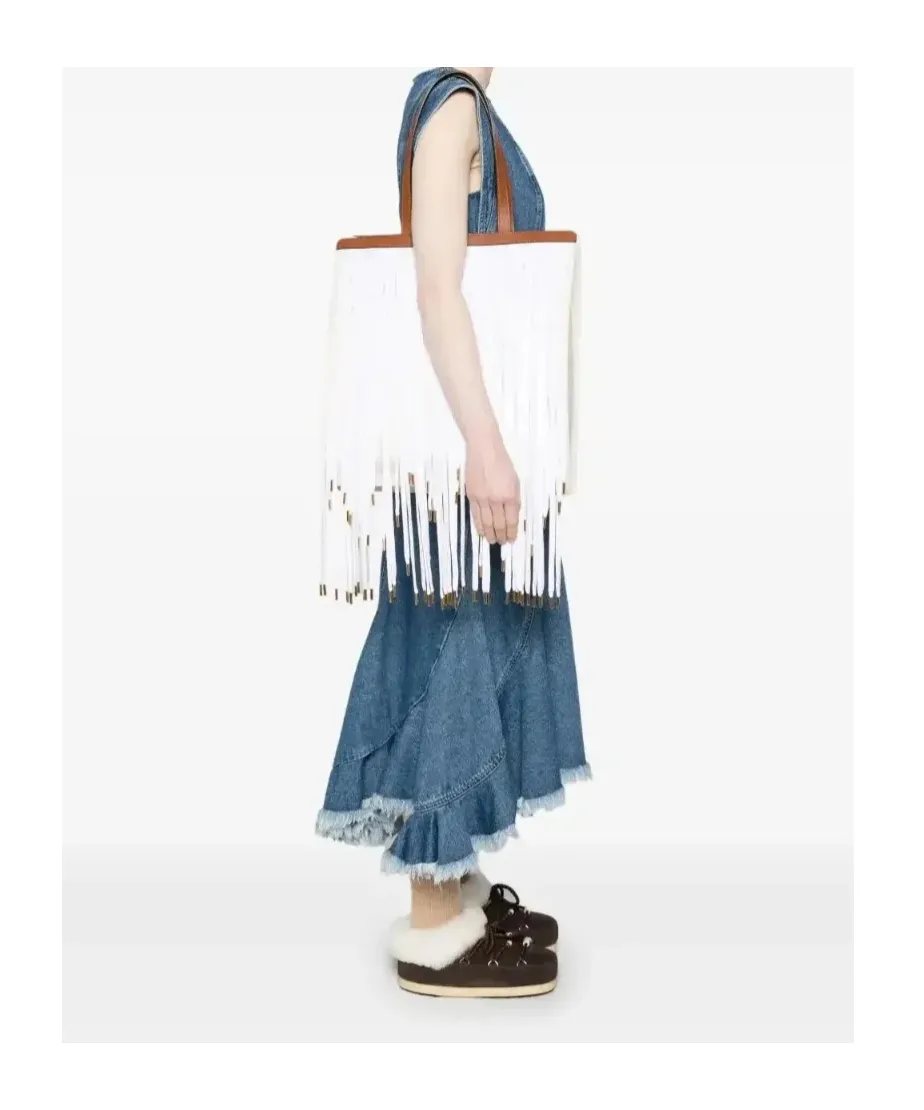 Fringe-Detailed Tote Bag