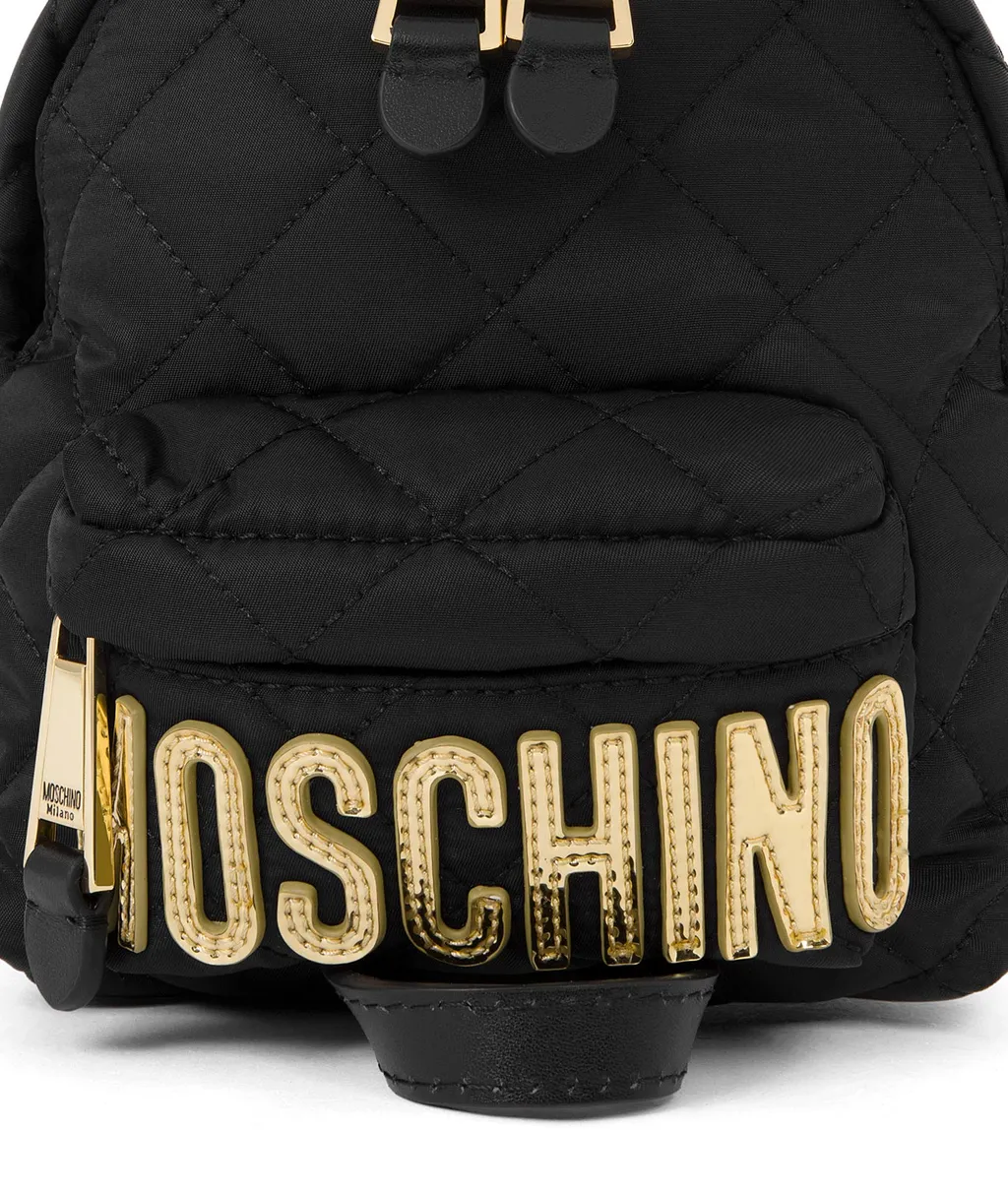 Black Checked Mini Backpack