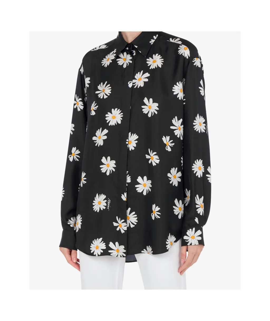 Silk Twill Shirt Allover Daisy
