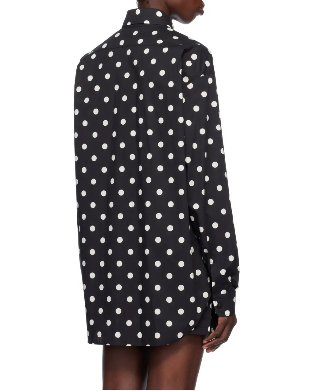 Pleat Detailed Polka-Dot Shirt