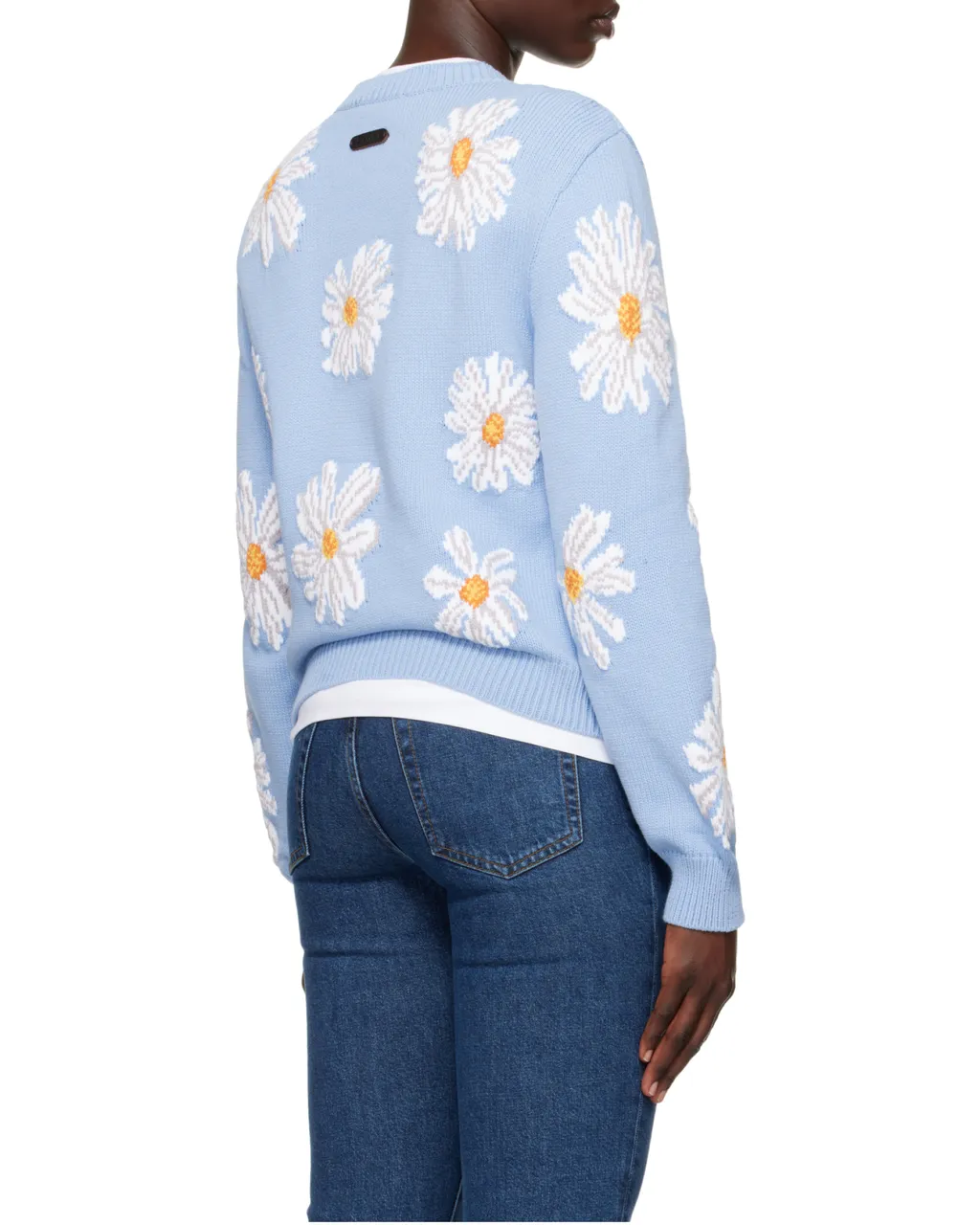 Blue All Over Daisy Print Sweater
