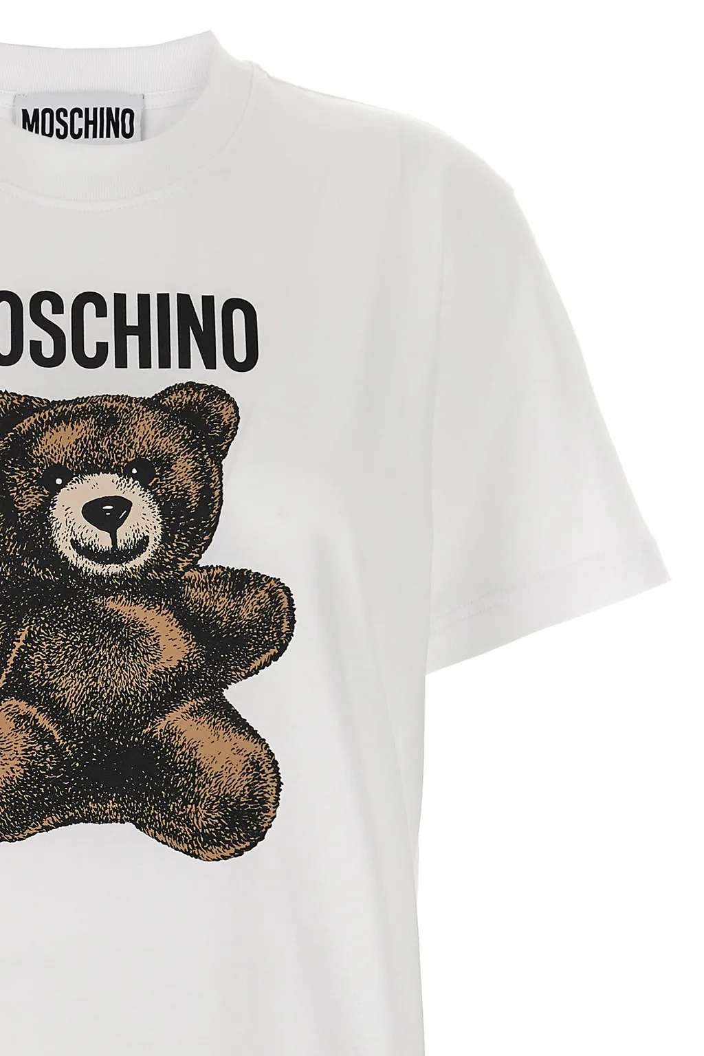 Teddy Bear-Printed Crewneck T-Shirt