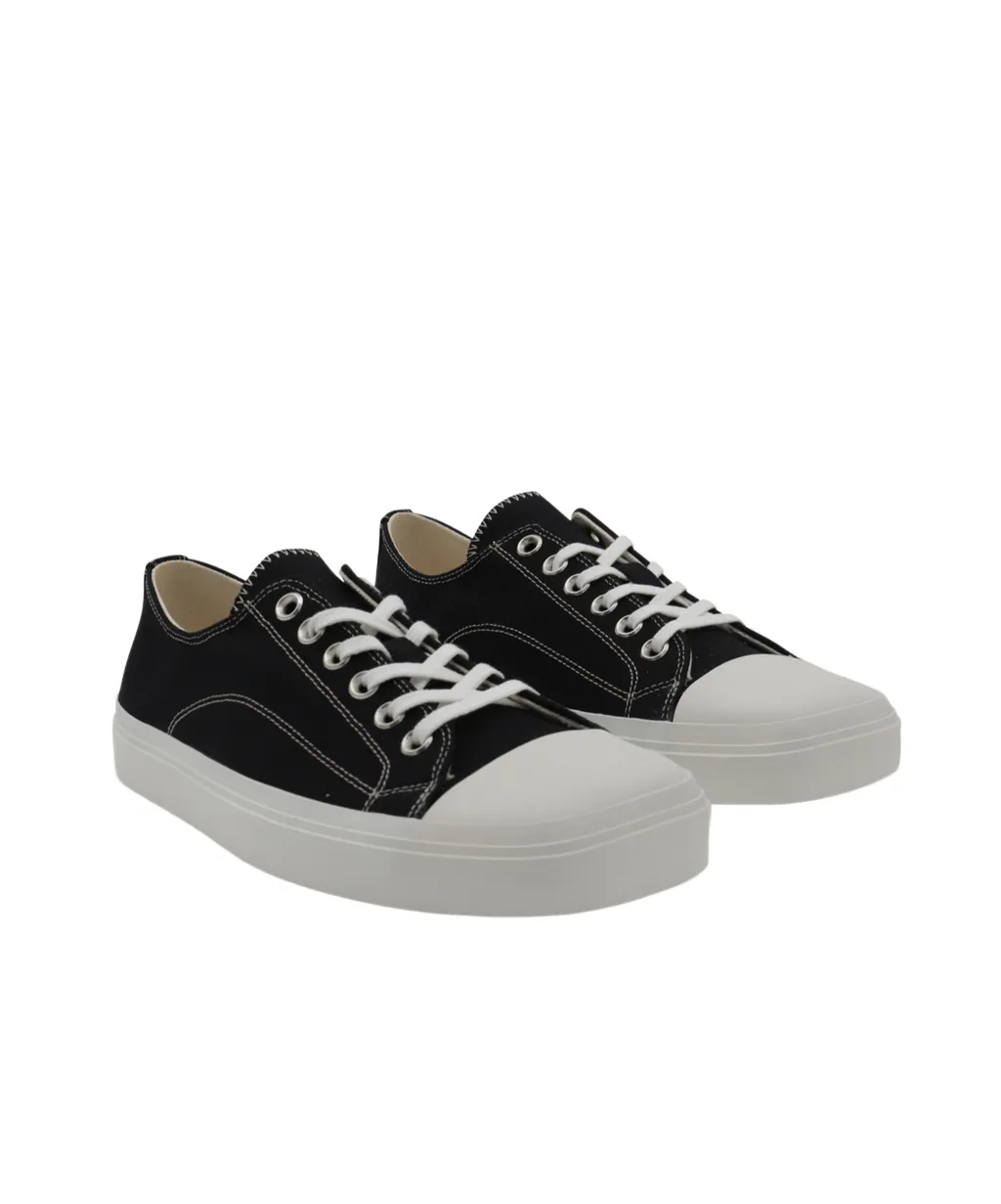 Contrast-Stitched Lace-Up Sneakers
