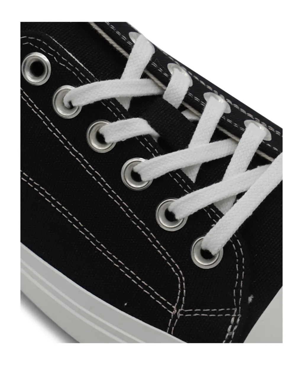 Contrast-Stitched Lace-Up Sneakers