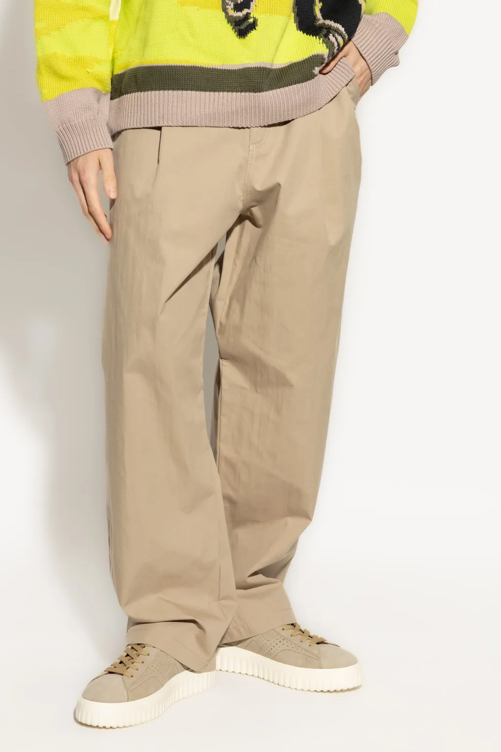 Mid-Rise Wide-Leg Trousers
