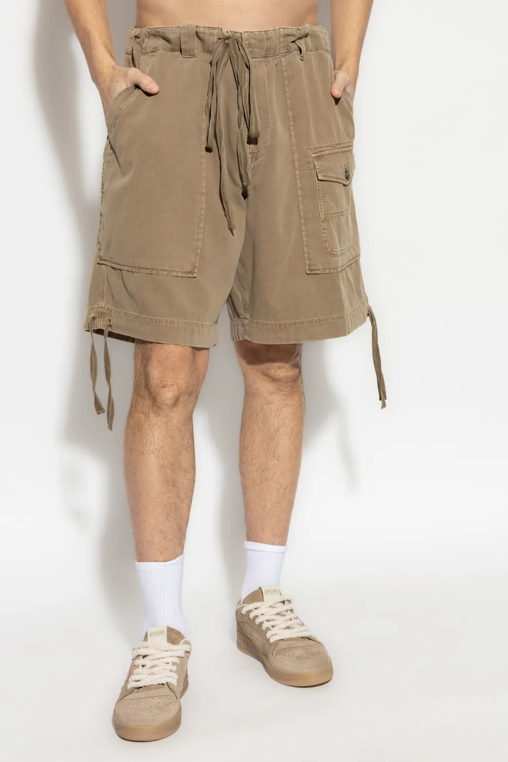 Logo Embroidered Drawstring Shorts