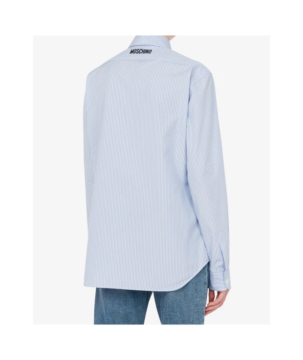 Long-Sleeved Pinstriped Shirt