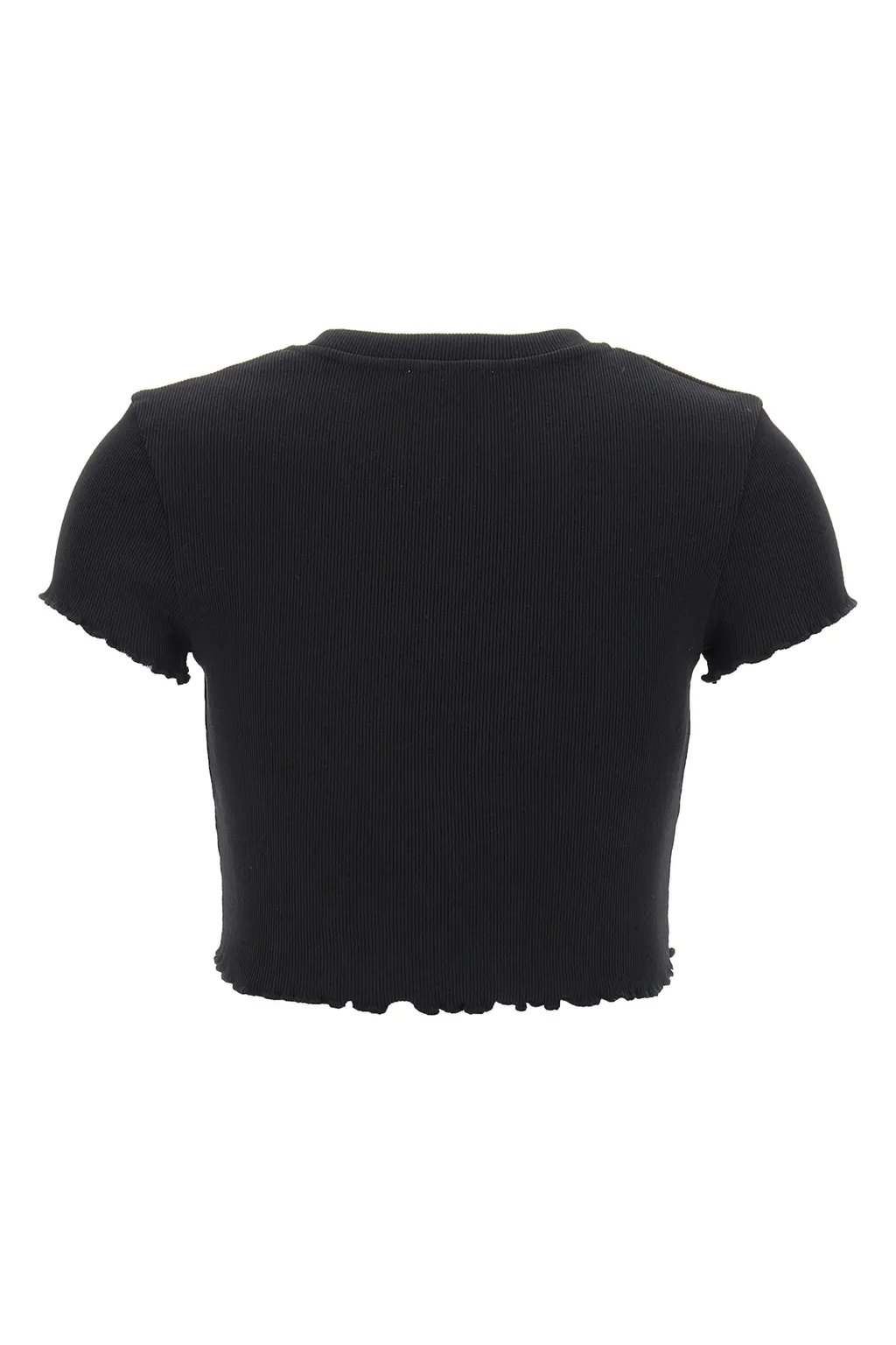 Cropped Ribbed T-Shirt