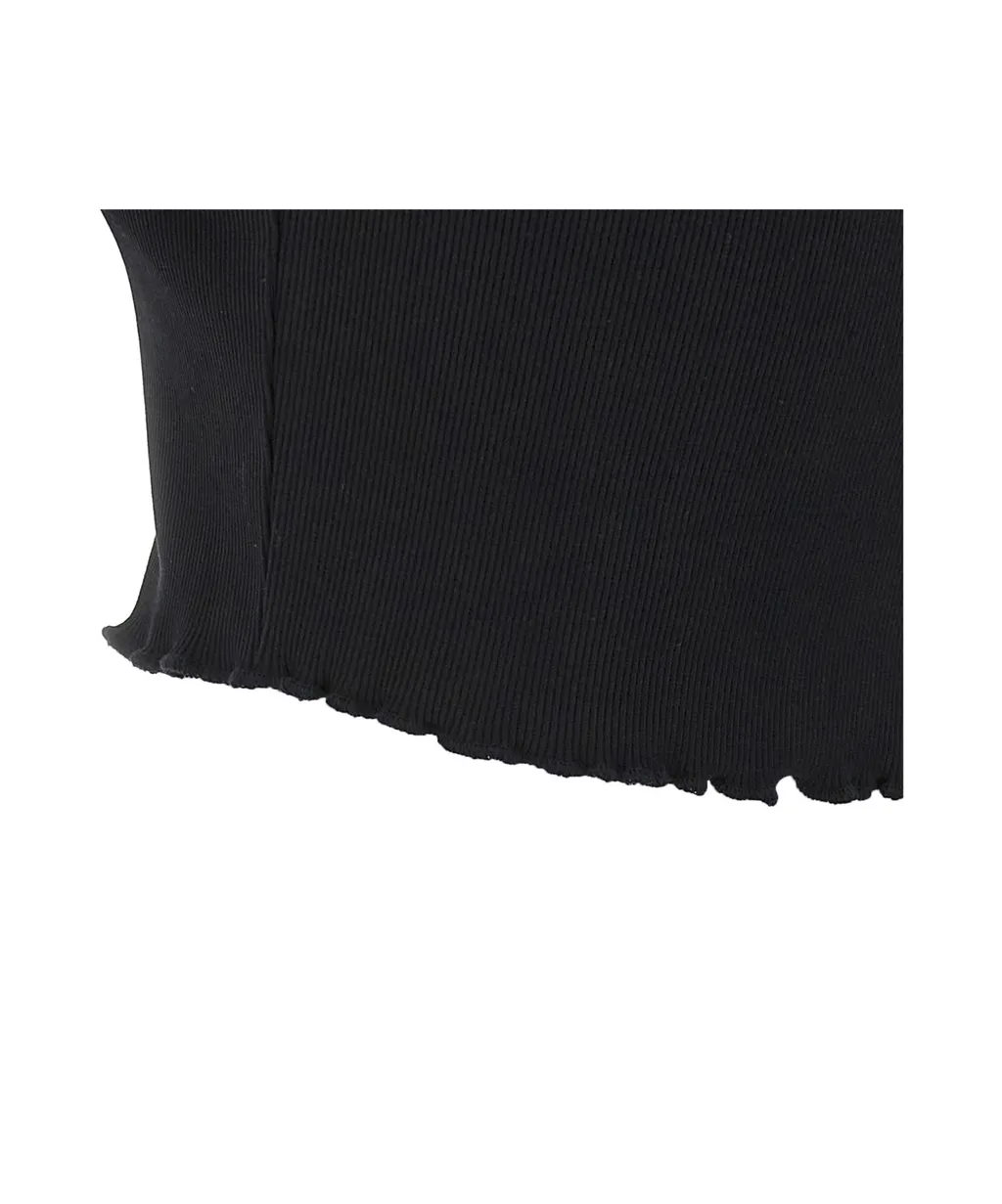 Cropped Ribbed T-Shirt