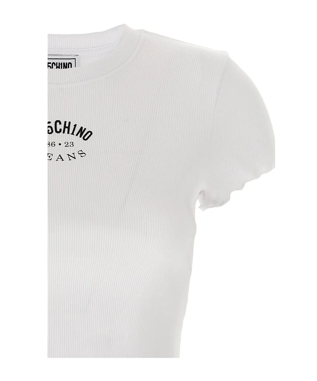 Cropped Ribbed T-Shirt