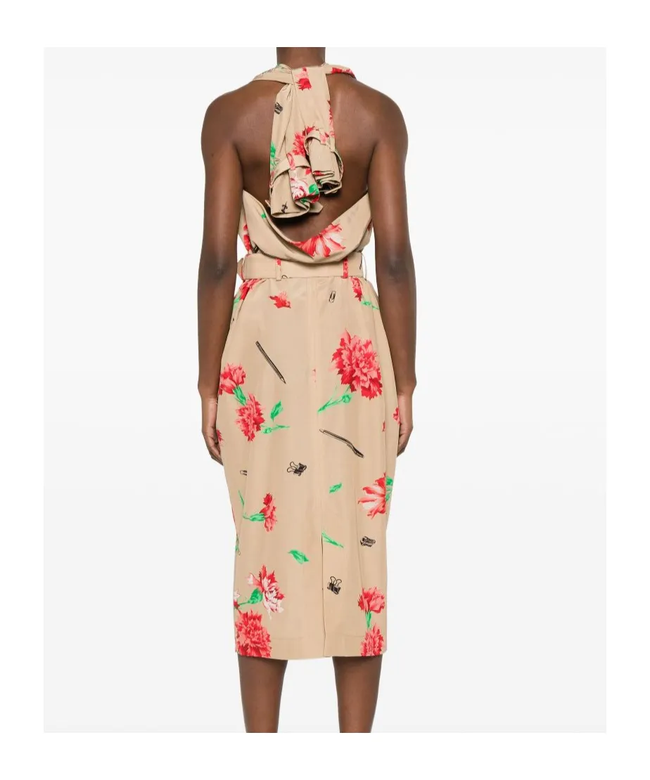 Floral Printed Belted Dress