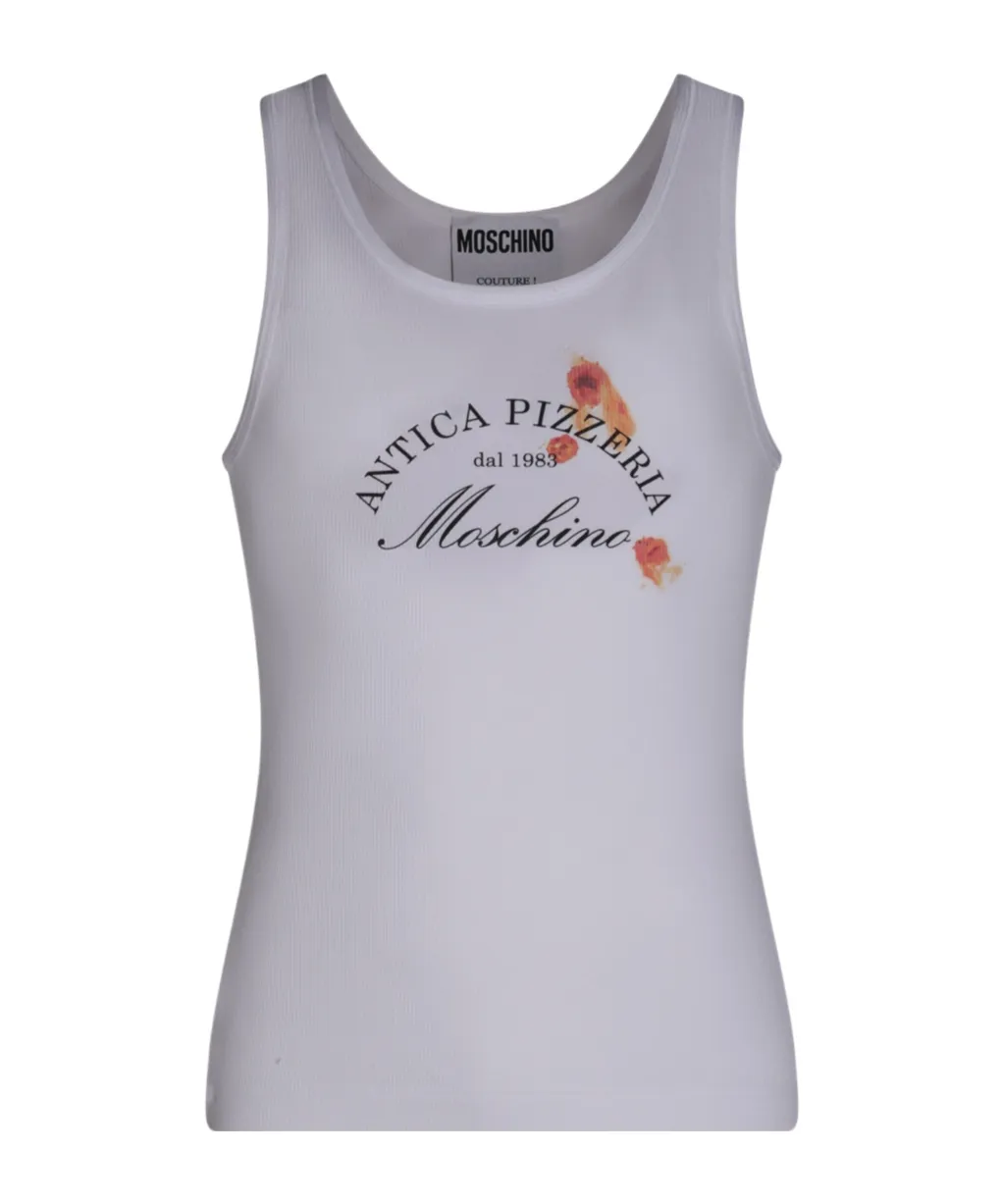 Slogan-Print Sleeveless Tank Top