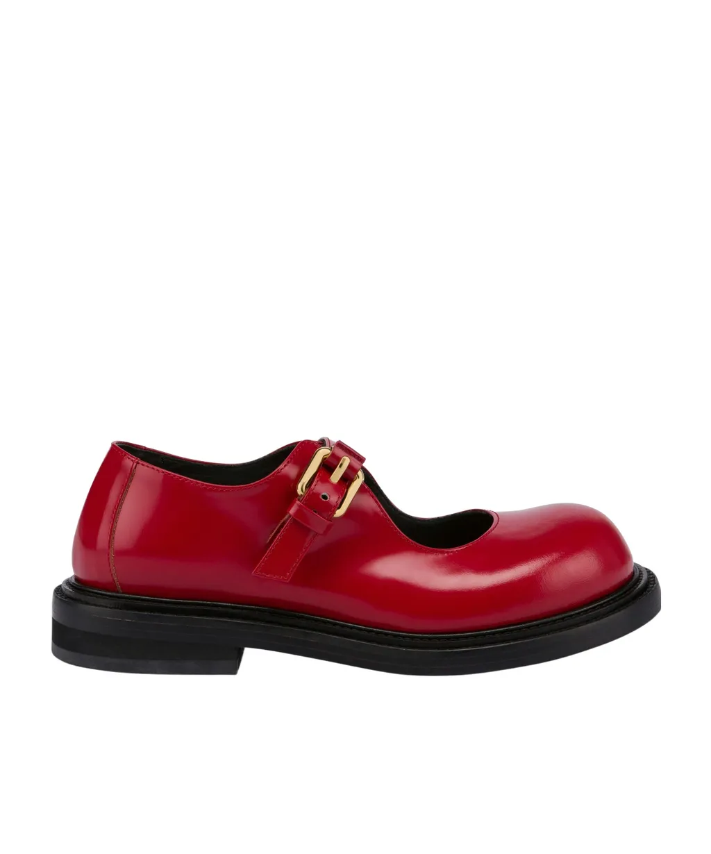 Round-Toe Buckled Loafers