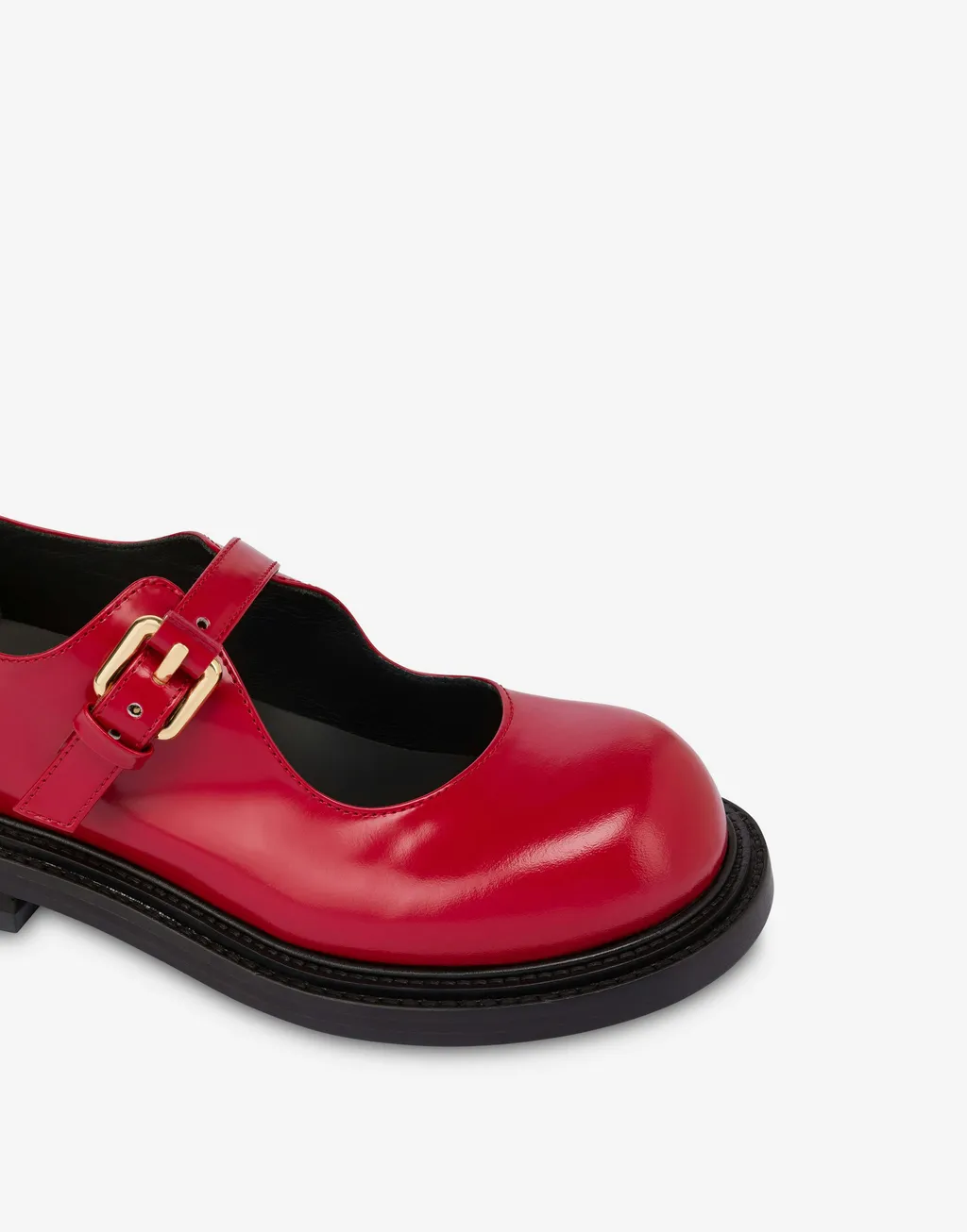 Round-Toe Buckled Loafers