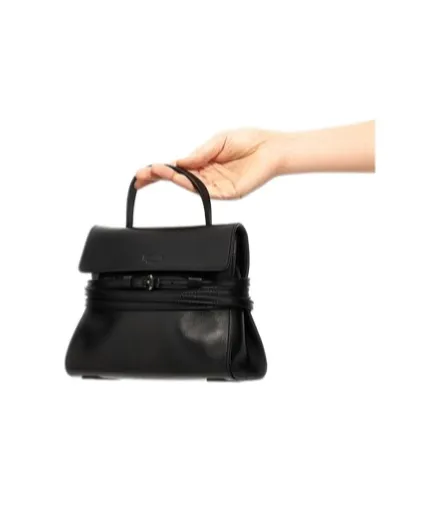 Tie Me Logo Embossed Small Tote Bag
