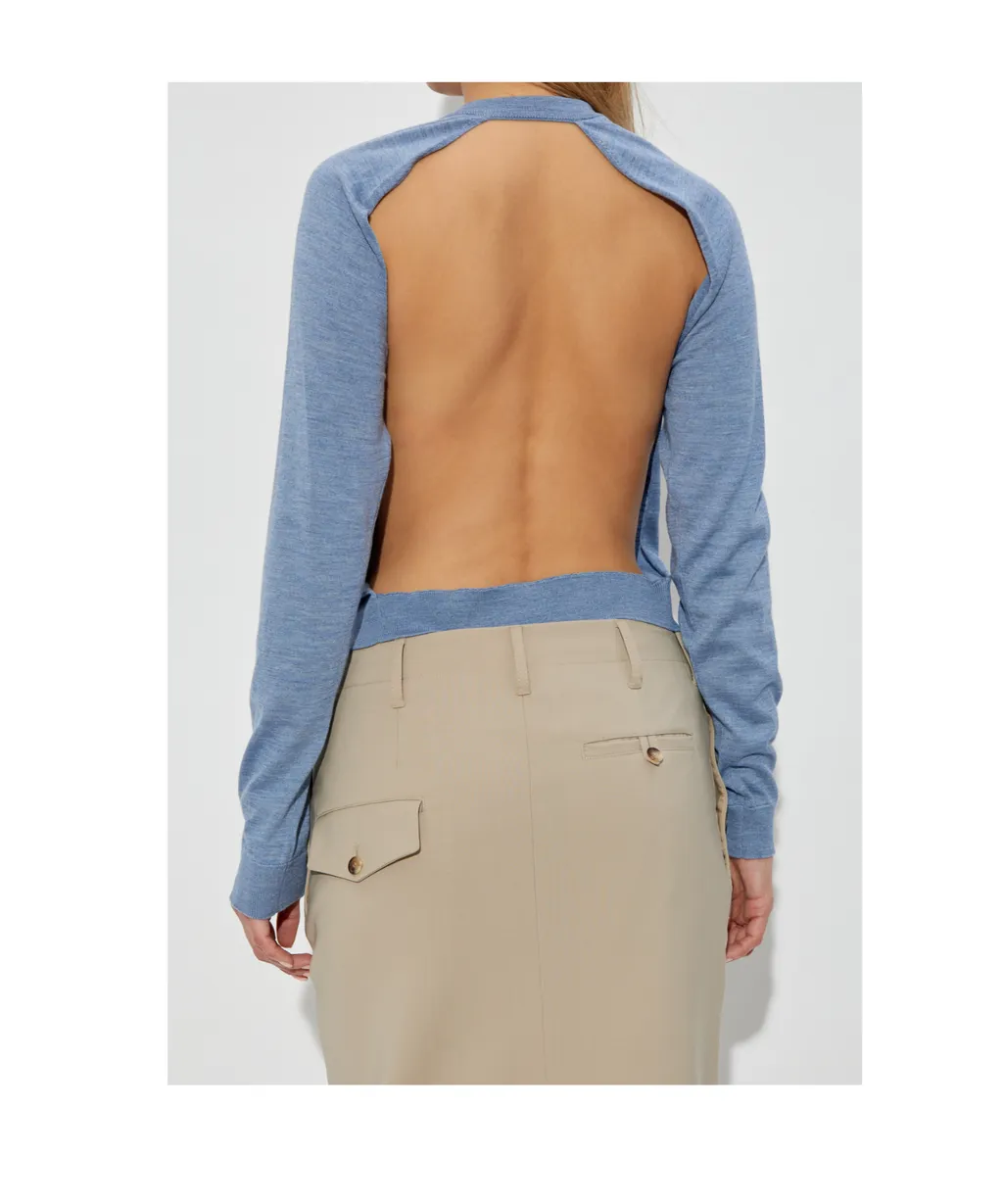 Cut-Out Knit Cardigan