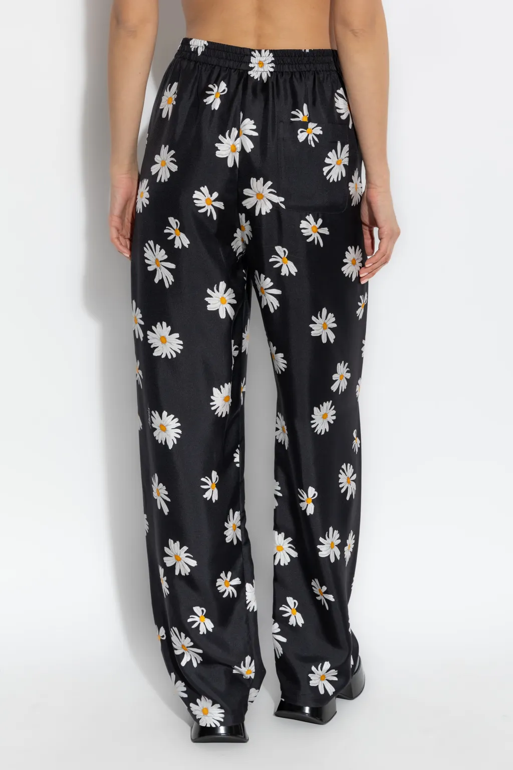 Daisy Printed Elastic Waist Pants