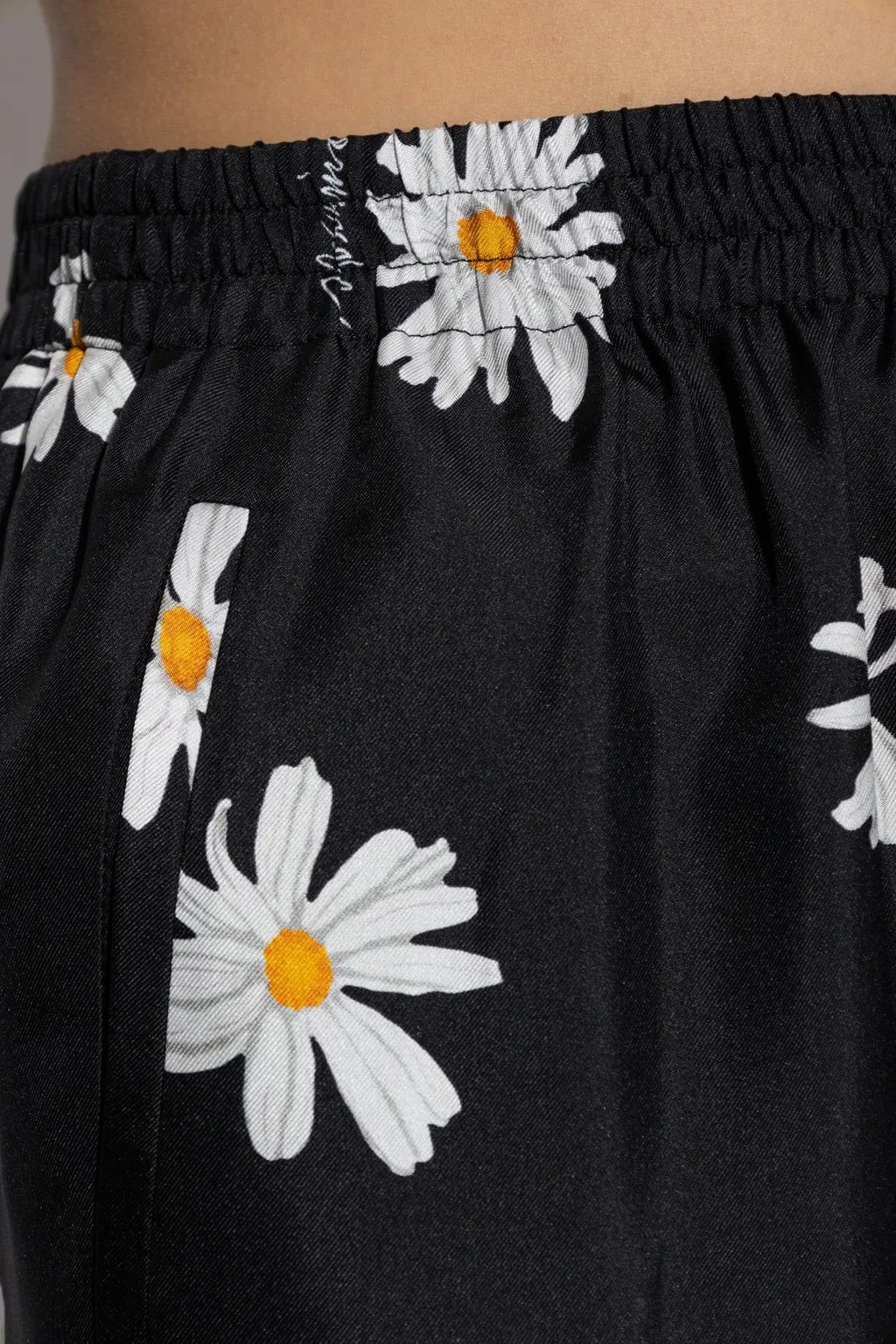 Daisy Printed Elastic Waist Pants