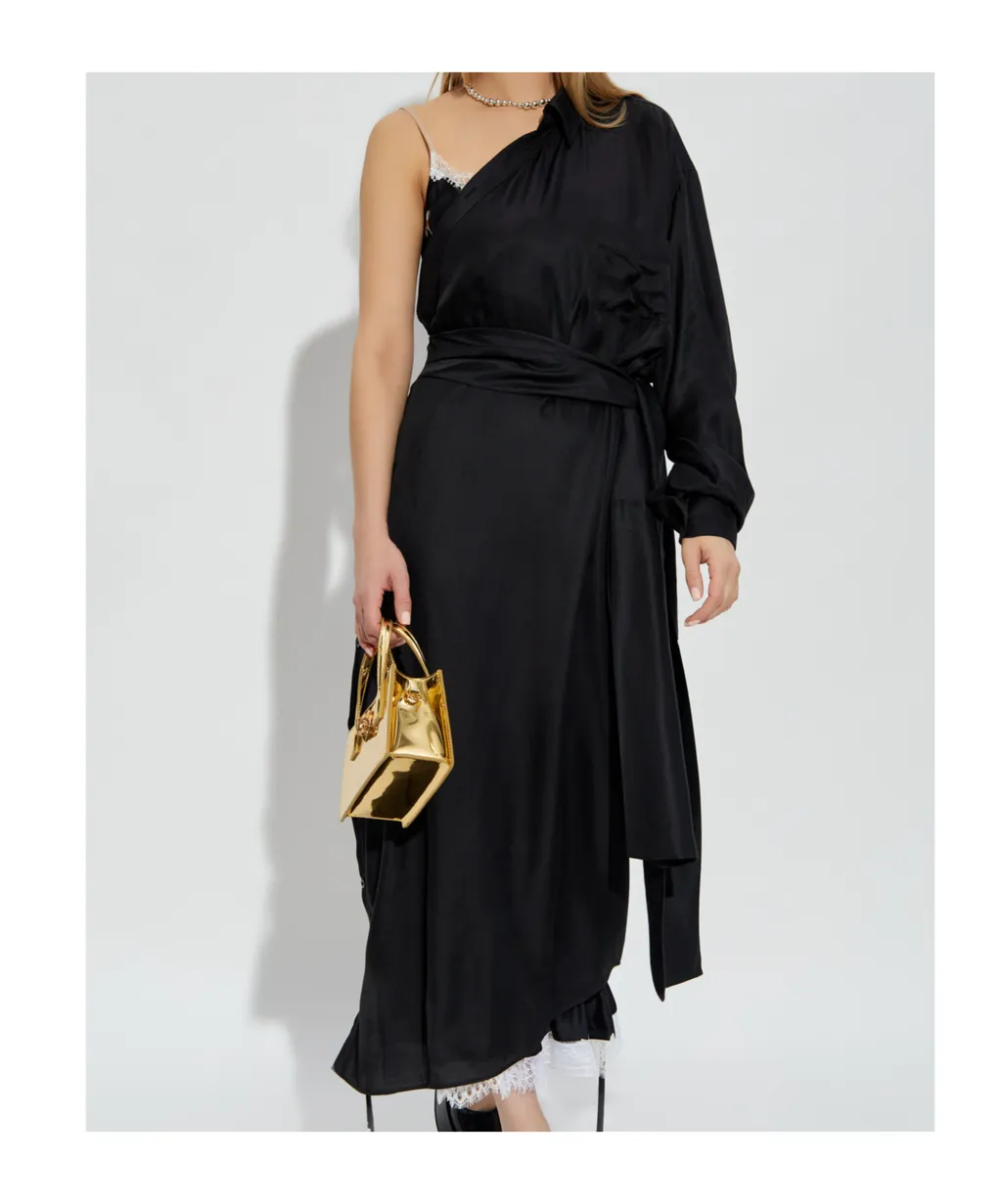 One-Shoulder Asymmetric Maxi Dress