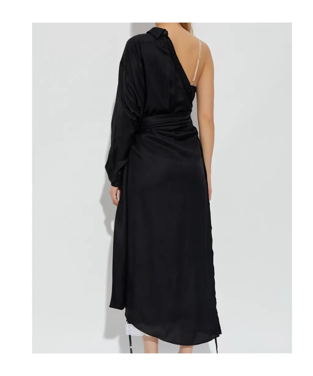 One-Shoulder Asymmetric Maxi Dress