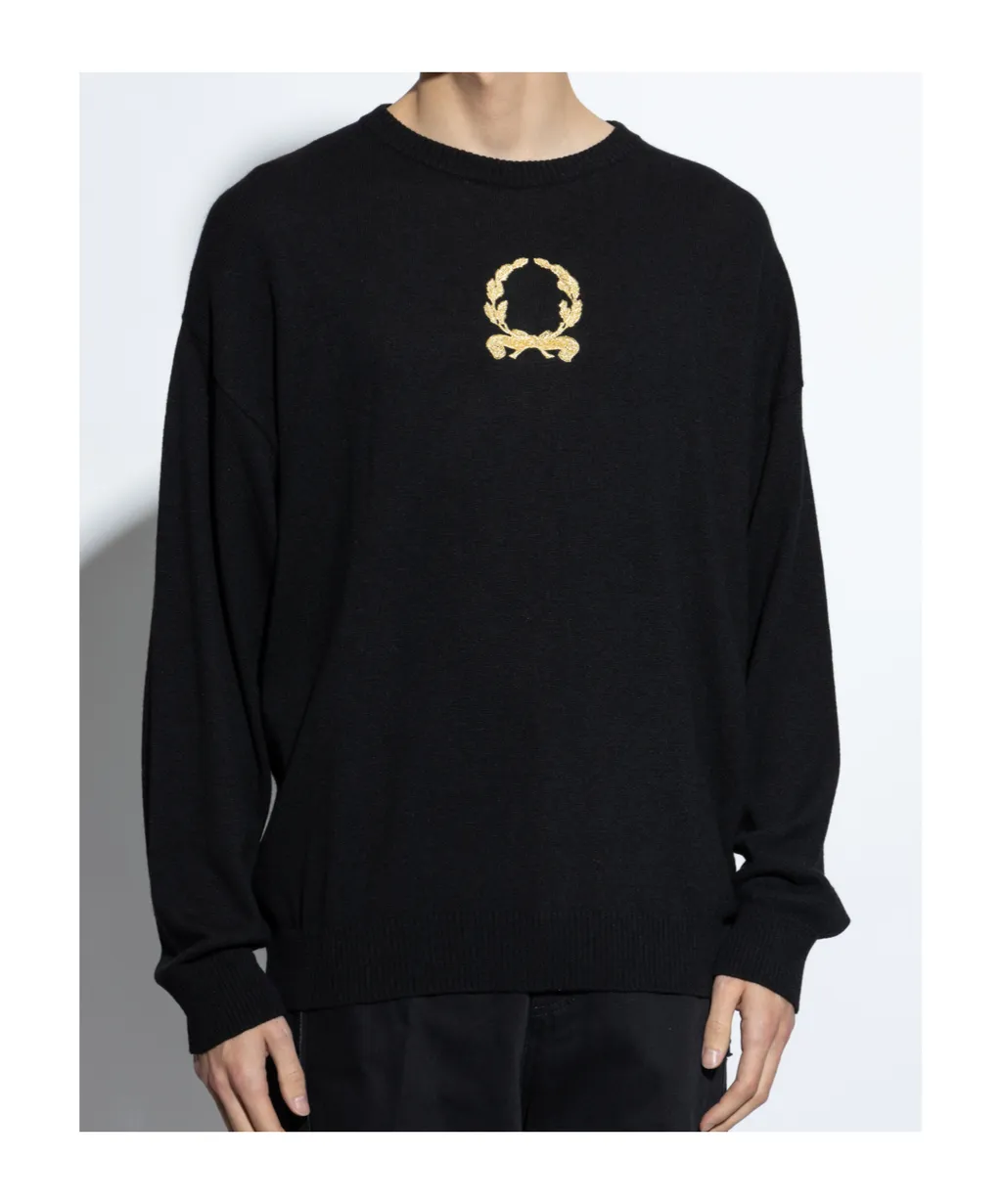 Logo Embroidered Knit Jumper